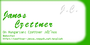 janos czettner business card